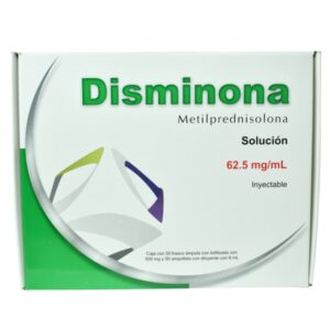 Disminona (metilprednisolona solución 500MG/8ML ) C/50 ampulas ml inyectable