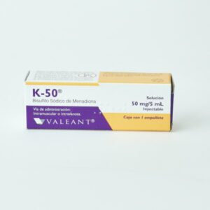 K-50 bisulfito sódico de menadiona solución 50mg - 5ml inyectable