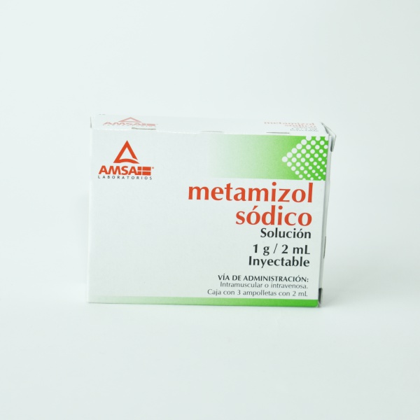 Metamizol Sódico Solución 1g/2ml Inyectable