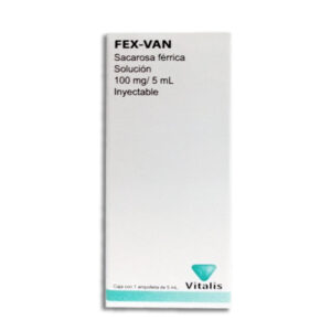 FEX-VAN  Sacarosa Férrica solución 100mg - 5ml inyectable c/1 ampula