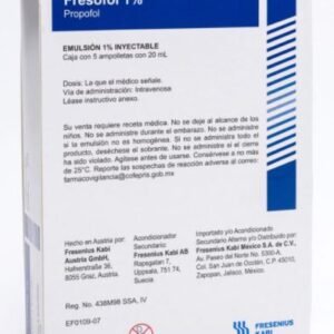 FRESOFOL 1% 20 ML PROPOFOL C/5 AMP